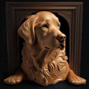 3D model golden retriever (STL)